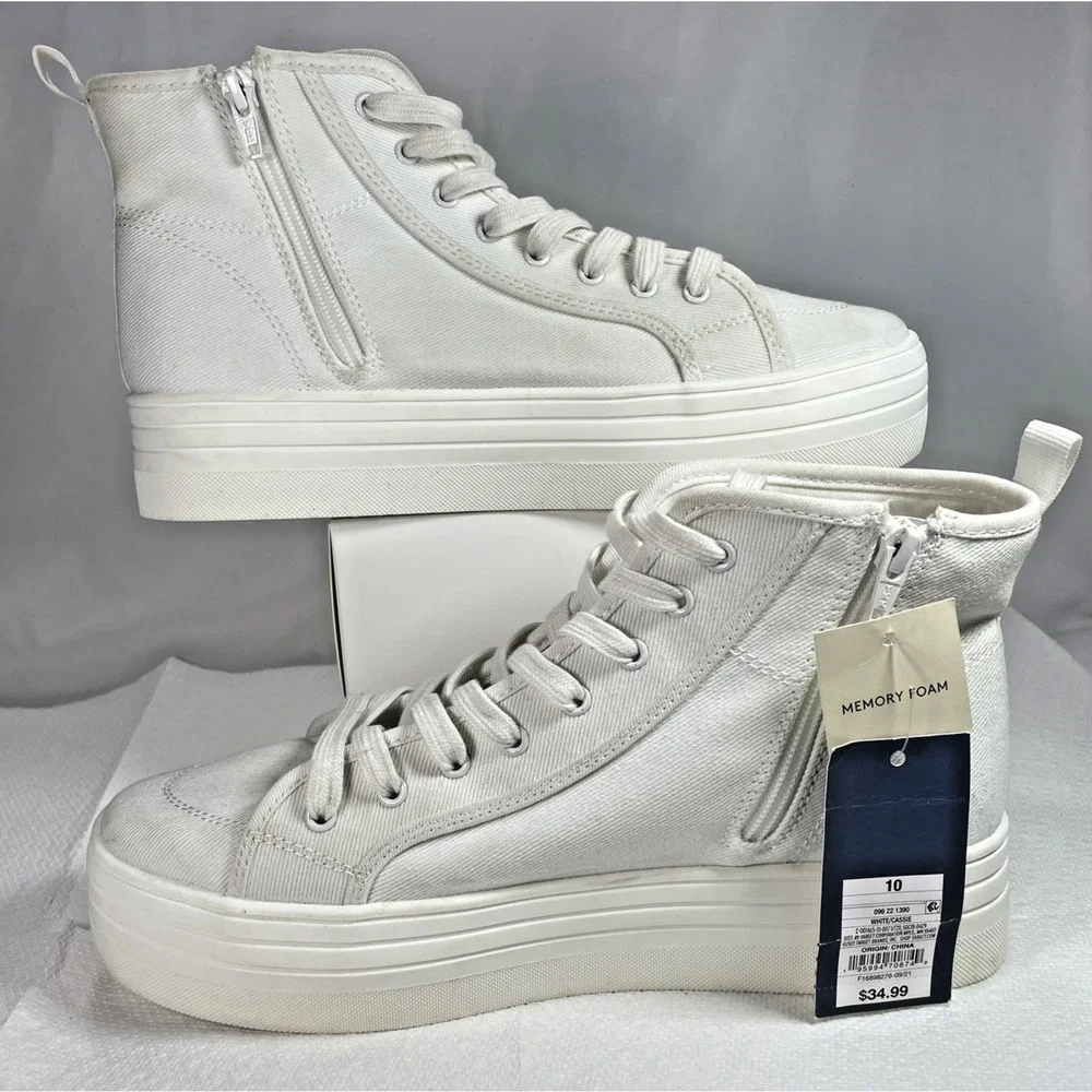 Universal Thread White Platform Sneakers Size 10 NWT